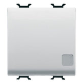 Corus Illuminated Double Pole Circuit Breaker 2 Module Satin White